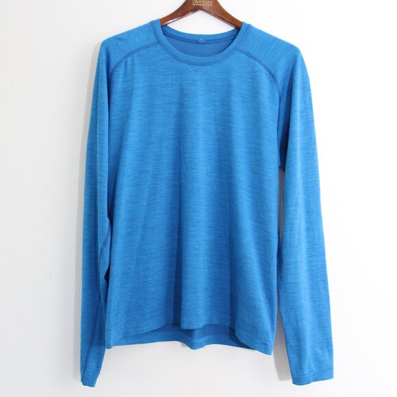 lululemon athletica Other - Lululemon Metal Vent Tech Long Sleeve Blue Mesh Silverescent V-Stitch Size Large